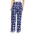 thumbnail image 3 of Daiia star Skull flower crystal Women's Sleep Pant with Pockets and Drawstring,Pajama Pants-Large, 3 of 9