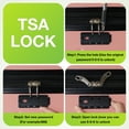 thumbnail image 5 of GIANNA Set of 3 Hardside Luggage, Expandable Rolling Luggage with TSA Lock and Spinner Wheels, Pink, 5 of 9