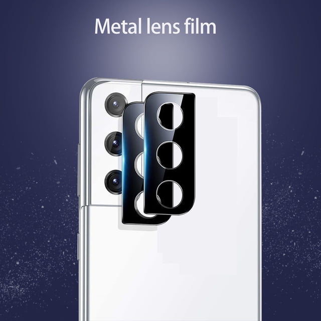 TopLLC For Galaxy S21 Aluminum Alloy Tempered Glass Screen Rear Camera Lens