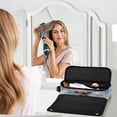 thumbnail image 6 of Hair Tool Organizer Bag with Heat Resistant Mat Removable Travel Storage Case for Hot Air Brushes Curling Irons Brown Cow, 6 of 8