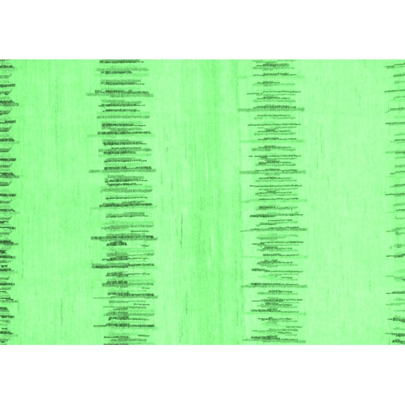 Ahgly Company Indoor Rectangle Solid Emerald Green Modern Area Rugs, 3' x 5'