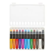KINGART Mixed Media Gel Stick Crayons, 12 Primary Colors