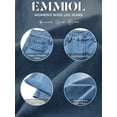 thumbnail image 6 of EMMIOL Women's Vintage Y2K Wide Leg Jeans 90s Baggy Boyfriend Style Denim Pants,Low Rise Loose Fit Jeans, 6 of 7