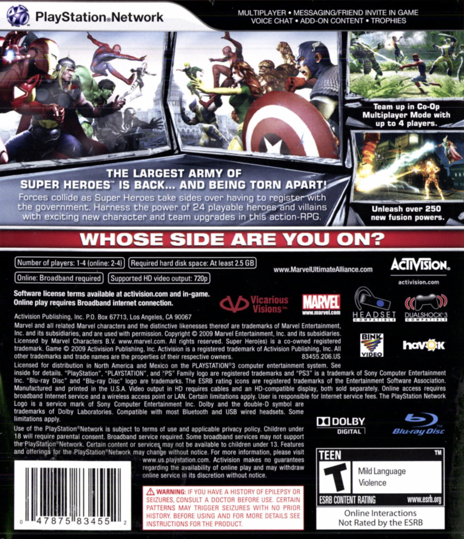 Marvel ultimate alliance 2 ps3 2025