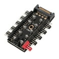 thumbnail image 1 of 4Pin Chassis Fan Hub,10 Port PC Case Fan Cable Control,PWM Controller Splitter,Motherboard Cooler Cooling Fan Hub for Computer Motherboard, 1 of 7