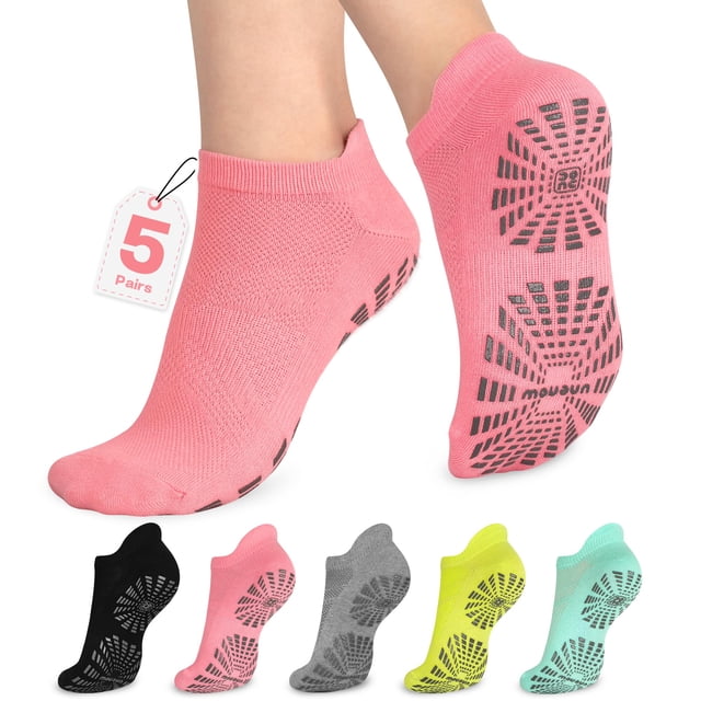 Calcetines antideslizantes Unenow de Pilates Socks, 5 pares, para mujer