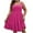 Hot Pink, variant on Busydd Dresses for Women Plus Size XL-5XL Trendy Solid Color Summer Dress Casual Sleeveless Square Neck Sundresses for Women Oversized Loose Flowy Tiered Mini Dress Hot Pink XL