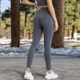 thumbnail image 5 of High Waist Ribbed Leggings with Seamless Fit - Large, Gray, 5 of 6
