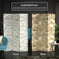 thumbnail image 2 of Oriental Furniture 6 ft. Tall Stone Wall Canvas Room Divider - 3 Panel, 2 of 7
