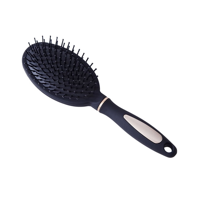 Paddle Detangler Hair Brush, Easy Grip Textured Handle Paddle Cushion Hair Brush Round Teeth for Long Straight Hair