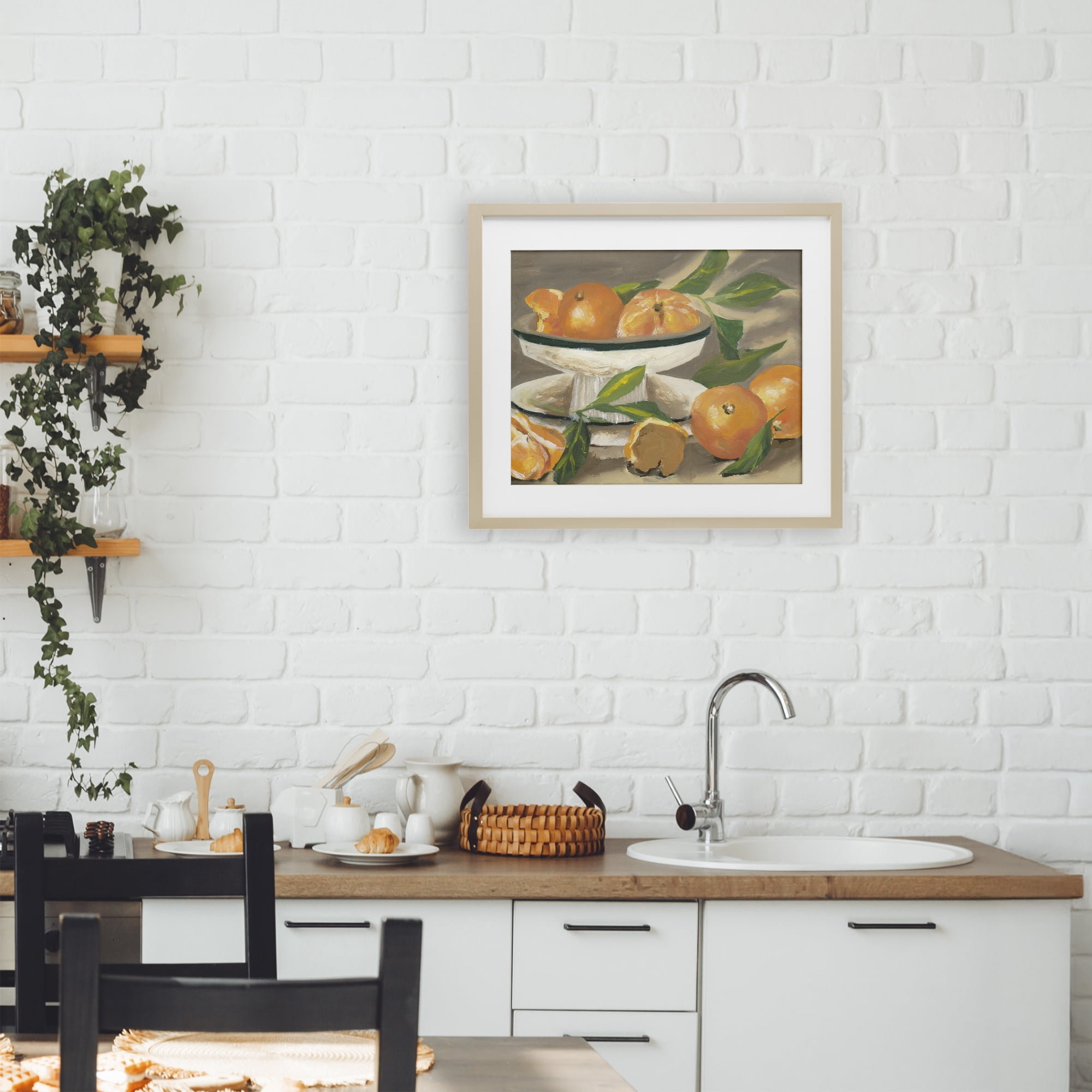 Stupell Industries Oranges in Stillness Birch Framed Print Under Glass, design by Melissa Wang