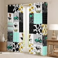 thumbnail image 2 of Milk Cow Print Blackout Curtains,Tractors Construction Truck Curtains & Drapes,Farmhouse Animals Highland Cow Window Treatments, 2 of 6