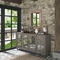 thumbnail image 2 of MONSLIPA Buffet Sideboard Accent Table, Console Table Storage Cabinet with Sliding Mirror Doors,Gray, 2 of 8
