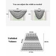 thumbnail image 5 of Grey White Boho Sheer Waterfall Valance Curtains for Window, Vintage Ethnic Tribe Abstract Art Rod Pocket Sheer Topper Swag Curtains for Living Room, Kitchen 38.5"W x 47.2"L, 3 Panels, 5 of 7