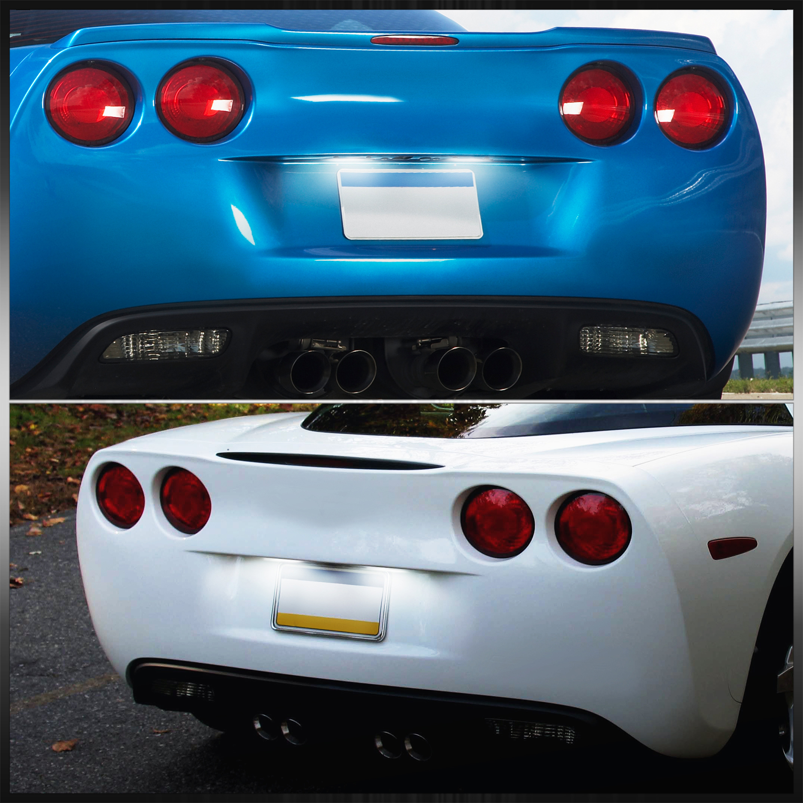 AJP Distributors SMD LED Bulb License Plate Lights Tag Lamps Set Compatible/Replacement For Chevrolet Corvette C4 C5 C6 GMC C/K Series S15 Sonoma Pickup 1500 2500 3500 Chevy Impala Monte Carlo S10 SSR