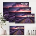 thumbnail image 4 of Designart ' Dramatic Clouds and Sunrise Over Lavender Field IX ' Farmhouse Canvas Wall Art Print, 4 of 4