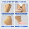 thumbnail image 4 of 3 Pairs Zipper Copper Compression Socks for Women & Men Circulation 15-20 mmhg - Better Blood Flow, Swelling, Best Support for Medical, Running, Nursing, 4 of 6