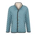 thumbnail image 5 of GrmtClth Quilted Jackets for Women Trendy Polka Dot Graphic Button Down Puffer Jackets Coat Soft Comfy Long Sleeve Fall Winter Padded Outerwear Sky Blue XL, 5 of 6