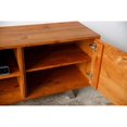 thumbnail image 2 of 72" Brown Wood Cabinet Enclosed Storage TV Stand, 2 of 2