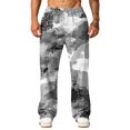 thumbnail image 6 of Mens Camo Baggy Sweatpants Open Bottom Joggers Elastic Waist Gym Workout Pants with Pockets, 6 of 7