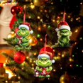 thumbnail image 4 of Horror Movie Theme Pendant 8cm Creative Xmas Flat Hanging Ornament Christmas Tree Pendant Craft Collection Xmas Party Tree Decor, 4 of 7