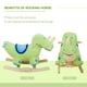 thumbnail image 5 of Juguete de peluche con forma de caballo balancín Qaba Dinosaur Green para niños, 5 of 9