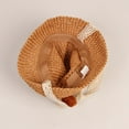thumbnail image 2 of Cute Bear Kids Breathable Summer Straw Hat Foldable UV Protection, 2 of 2