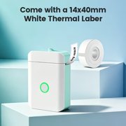 Bluetooth Mini Label Maker with Tape, HKHKPI Portable Wireless Thermal Maker Machine for Home Classroom School Office, Built-in Cutter