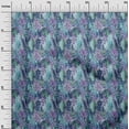 thumbnail image 3 of oneOone Cotton Poplin Twill Blue Fabric Abstract Brush Stroke& Dot Dress Material Fabric Print Fabric By The Yard 56 Inch Wide, 3 of 4