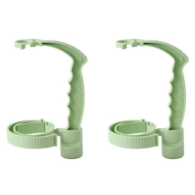 QualitChoice Ensemble de 2 Pcs, Porte-Boisson avec Poignée Confortable, Porte-Boisson, Fonctionnement Pratique, pour Enfants, Adultes. Vert
