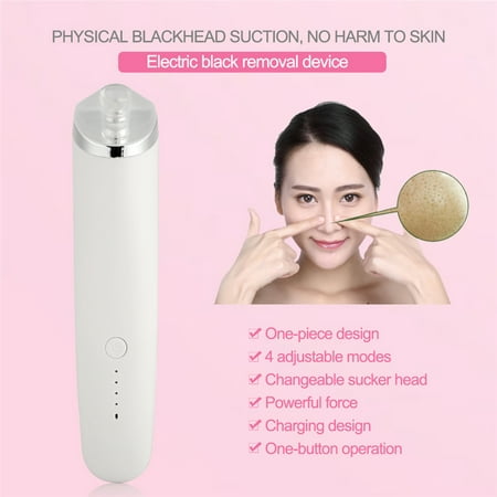 Blackhead Cleaning removal, Facial Acne Cleansing Pore Refine Tool, Electric Skin Cleaning Blackhead Extractor Tool, Skin Pore Cleaning Care Machine Beauty Device with 4 Vacuum Suction