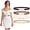 Black+Brown+Beige+Gold, variant on Women Stretchy Waist Belt Retro Elastic Skinny Belt for Dresses Ladies with Gold Buckle 4 Pack