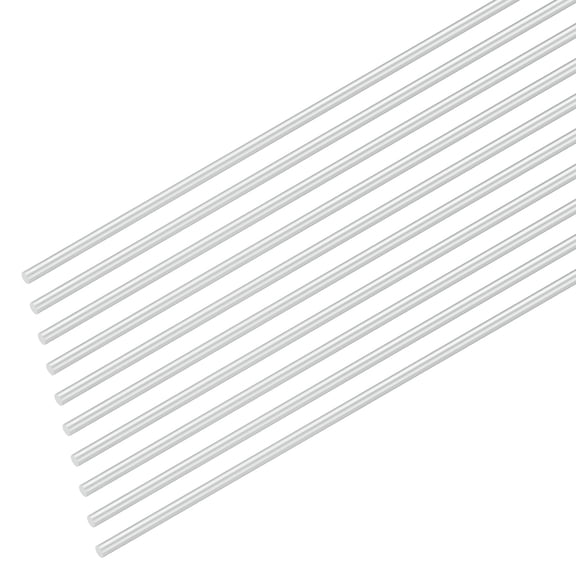Uxcell 10-Pack Aluminum Round Rod 3mm x 300mm 6061 Aluminum for DIY Crafts