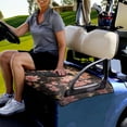 thumbnail image 3 of Renewold Golf Cart Seat Cover Lightweight Soft Golf Cart Seat Blanket Keeps Seat Cool & Comfort Fits for Most 2-Seat Golf Carts, Crow Raven Flower Pink, 3 of 5
