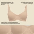 thumbnail image 6 of IQOGKRN Women's Underwire Bra Seamless Unpadded Support Bra with Wide Straps for Lift Comfortable Bra Beige L, 6 of 8