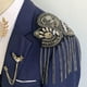 thumbnail image 5 of Charretera con flecos y borlas, 2 uds., broche de diamantes de imitación de lujo para fiestas, vacaciones, Unisex Plata Yuyangstore Hombrera de hombro, 5 of 6