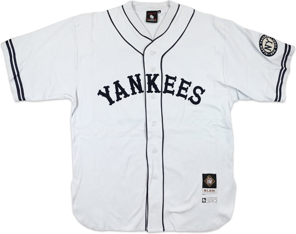 Big Boy New York Black Yankees Replica Mens Baseball Jersey [Grey - L]