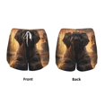 thumbnail image 3 of Balery Lake Meditating Elephant Pantalones cortos deportivos para mujer con forro y dos bolsillos, elásticos, para entrenamiento, gimnasio, yoga-Large, 3 of 7