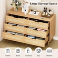 thumbnail image 3 of Dresser for Bedroom with 6 Drawers and Metal Handle,Sturdy Frame Modern Bedroom Furniture, Chest of Drawers, White Dressers with Drawers for Closet Hallway, Living Room, Entryway, 3 of 15