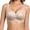 Beige, variant on Bras For Women, Seamless Jacquard Push-Up Bra, Wire-Free Fixed Cups, Adjustable Straps & Hook-And-Eye Closure For Daily Summer Wear Black M