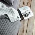 thumbnail image 2 of Bouclair Grey Damien Collection - Reversible Jersey Coverlet Set Double / Queen, 2 of 5