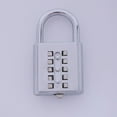 thumbnail image 2 of Anti-theft Button Combination Padlock Digit Push Password Lock Zinc Alloy Security Lock Suitcase Luggage Coded Lock Cupboard Cabinet Locker Padlock, 2 of 10