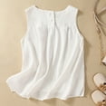 thumbnail image 2 of Women's Casual Sleeveless Vest Top Thin Loose Fit Crew Neck Comfortable Summer Tank Tee for Ladies, 2 of 2