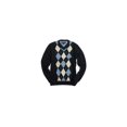 thumbnail image 1 of Tommy Hilfiger Eby Argyle suéter de punto con cuello en V para hombre, azul, mediano Tommy Hilfiger  Tejer, 1 of 1