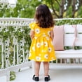 thumbnail image 6 of Hpapadks Girls Dresses Summer Fashion Cute Fly Sleeve Flower Prints Princess Dress Dresses for Dresses Yellow 4-5 Years, 6 of 6