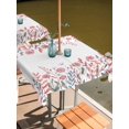 thumbnail image 2 of Square Outdoor Tablecloth with Umbrella Hole Pink Spring Floral Outside Table Cloth Waterproof Patio Table Cover Farmhouse Flowers Watercolor Zipper Tablecloths for Picnic Party Camping 54x54 Inch, 2 of 8