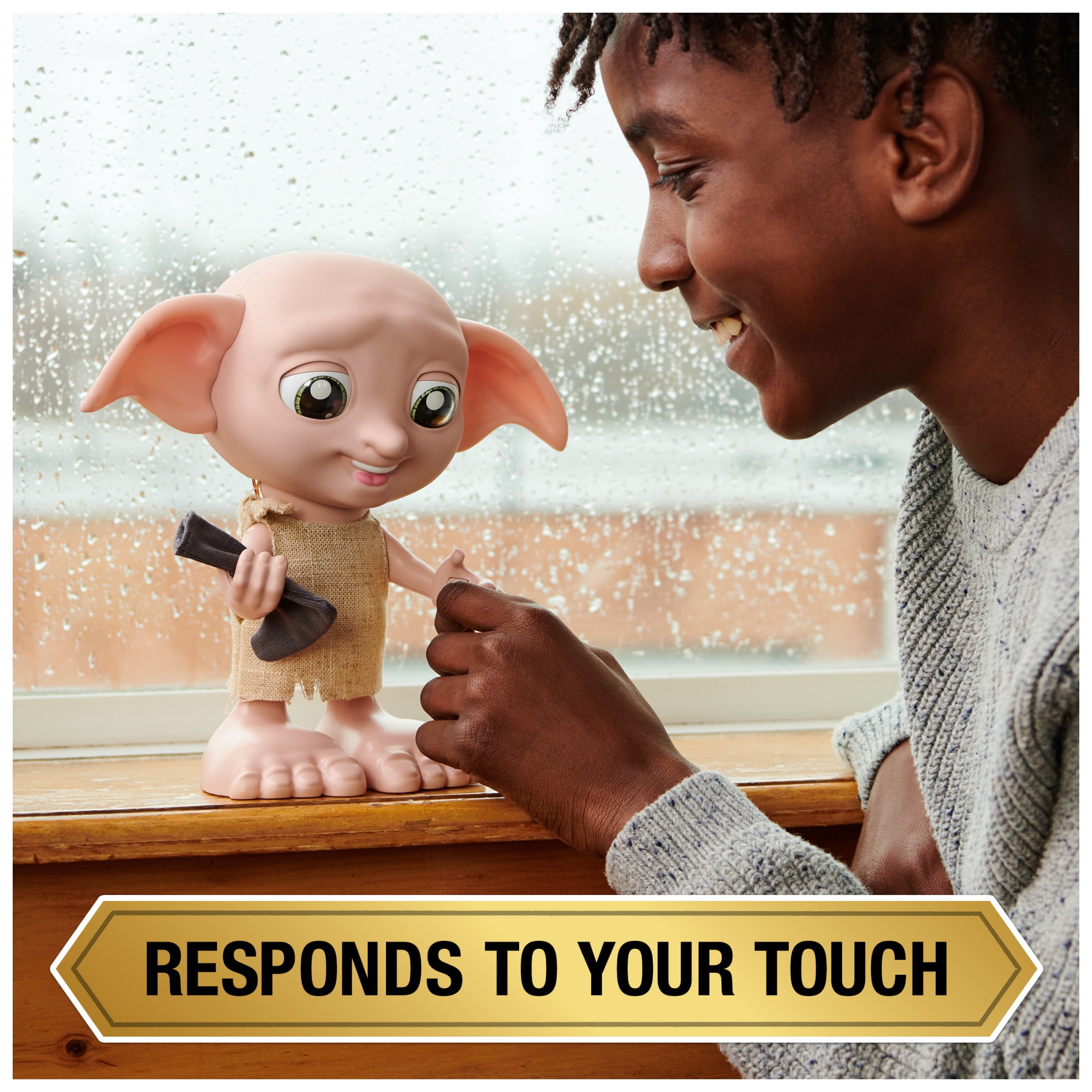 Wizarding World Harry Potter, Interactive 8.5-inch Dobby Elf Doll with Sock