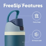 Owala FreeSip Stainless Steel Water Bottle, 24oz, Denim