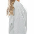 thumbnail image 4 of Women's Gameday Couture Gray Iowa Hawkeyes Premium Fleece Drop Shoulder Oversized Pullover Sweatshirt, 4 of 4