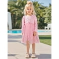 thumbnail image 2 of Emy Dola Little Girl Long Sleeve Tutu Dress Cotton Casual Applique Tulle Dresses Tollder Kids A-line Christams Party Dress, 2 of 9